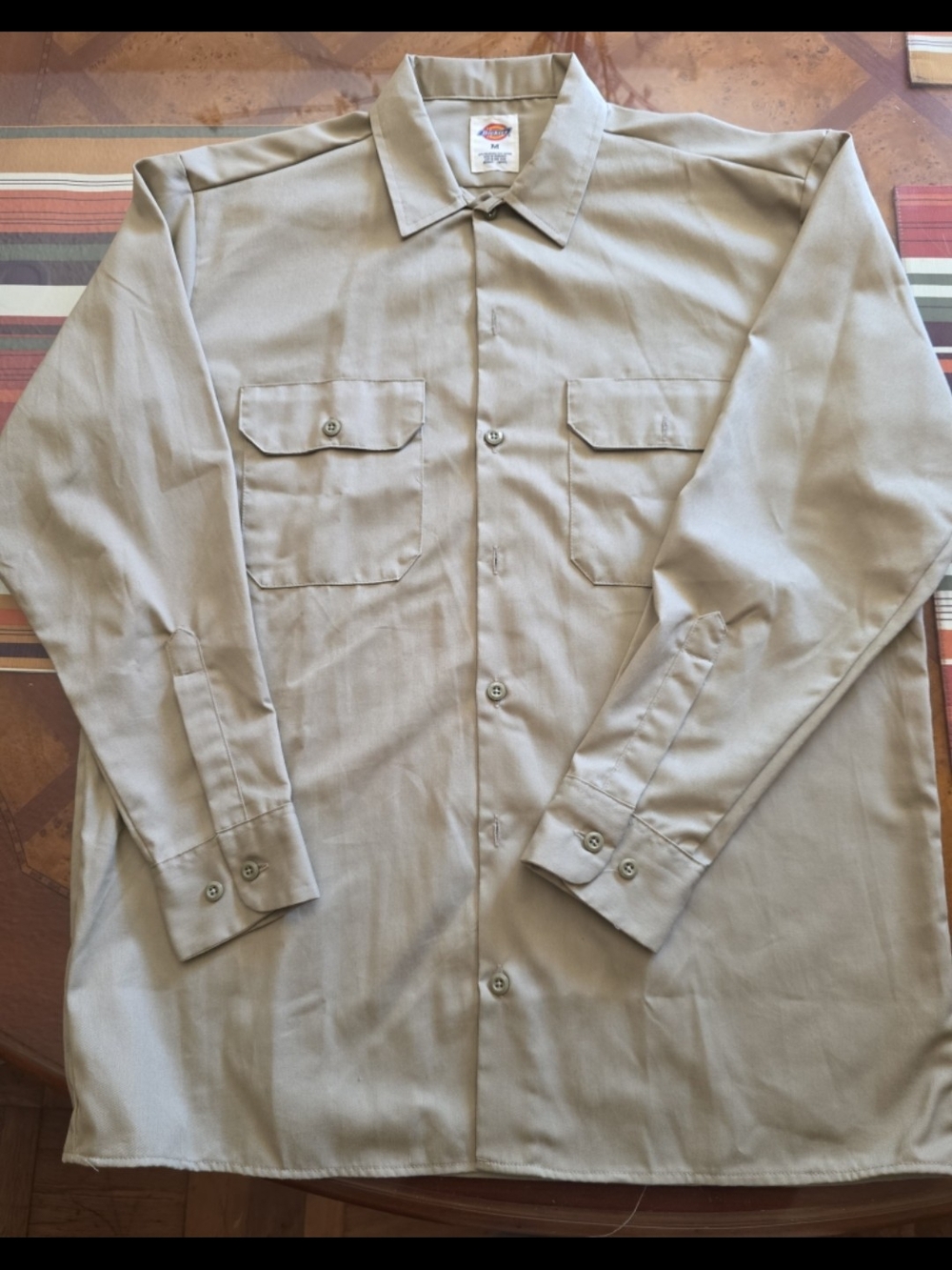 Dickies Men's Long-Sleeve Shirt Jacket in Khaki